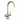 Brushed brass boiling water tap on a white background