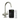 Modern brushed steel boiling water tap on white background with boiler and carbon filter