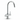 Chrome boiling water tap on a white background