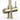 Brushed brass boiling hot water tap on a white background