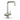 Stainless steel boiling water tap on a white background 