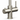 Close up of a stainless steel hot water tap on a white background