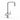 Chrome boiling hot water tap on a white background