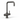 Gun metal grey kitchen boiling water tap on a white background