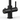 Matt black boiling water tap close up on a white background