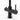 Matt black boiling water tap close up on a white background