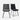 Hasle Faux Leather Dining Chair Set of 2 Grey