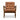 Brown leather armchair on a white background