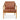 Tan brown leather armchair with a teak wooden frame on a white background