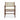 Dining Chair with teak wooden frame and cream leather upholstery on a white background