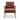 Vintage brown leather armchair with wooden frame on a white background
