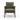 Green armchair with wooden frame on a white background
