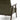 Green leather armchair with wooden armrests on a white background