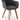 Grey upholstered chair with wooden legs on a white background