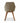 Beige chair with wooden legs on a white background