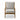 Chair with wooden frame and gray cushion on a white background