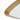 Triangular mirror with a gold border on a white background